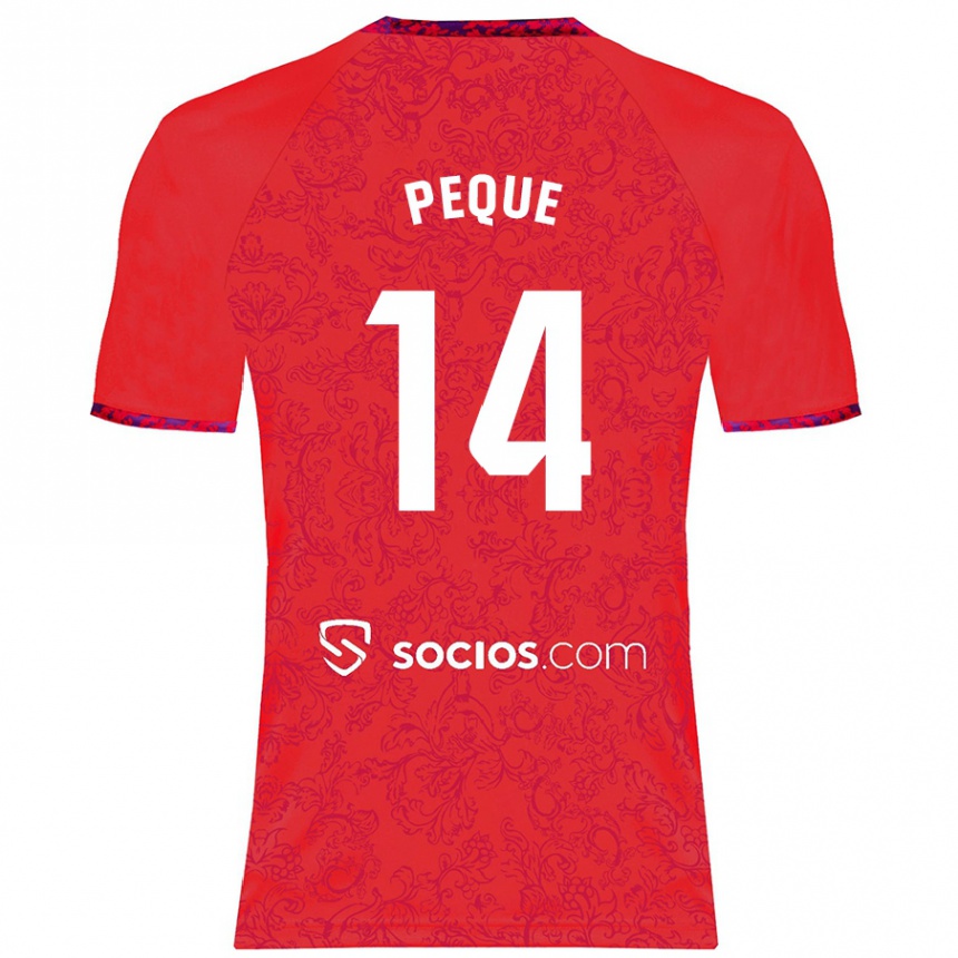 Kids Football Peque Fernández #14 Red Away Jersey 2024/25 T-Shirt Australia