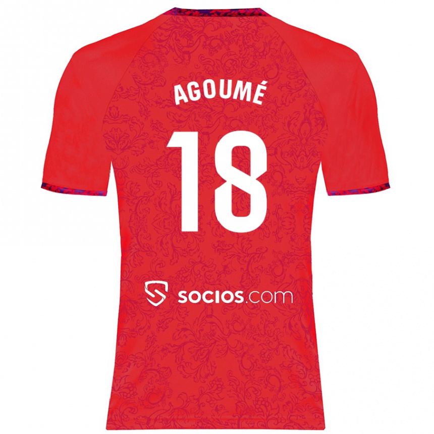 Kids Football Lucien Agoume #18 Red Away Jersey 2024/25 T-Shirt Australia