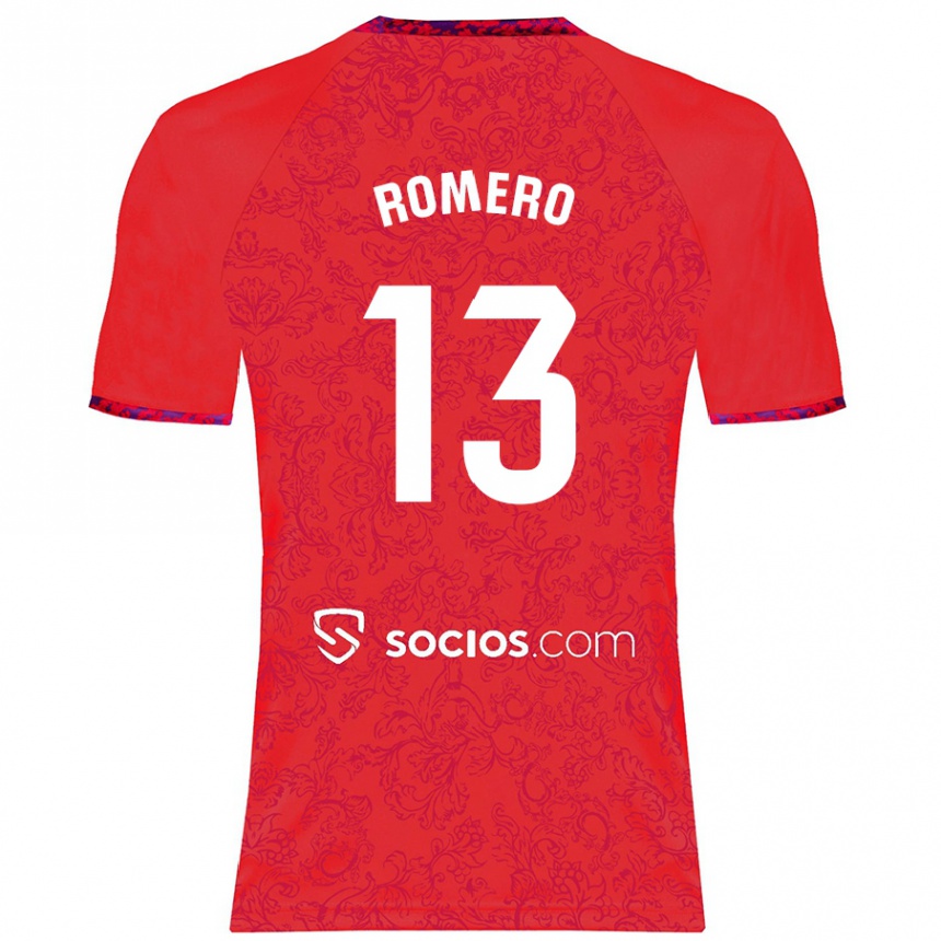 Kids Football Rafael Romero #13 Red Away Jersey 2024/25 T-Shirt Australia