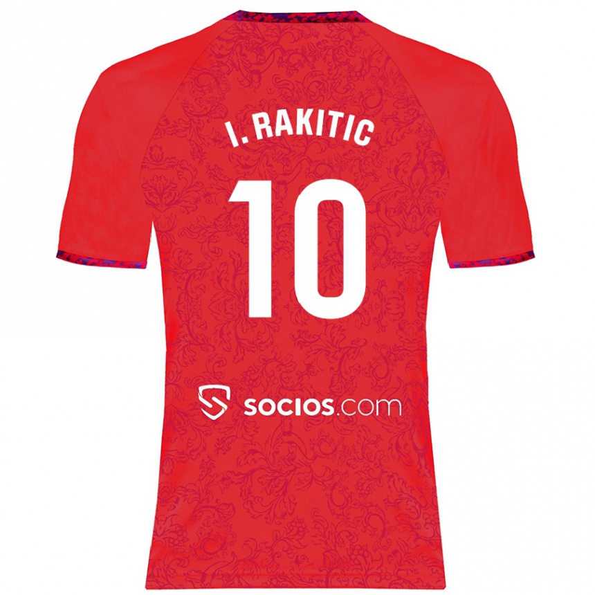 Kids Football Ivan Rakitic #10 Red Away Jersey 2024/25 T-Shirt Australia