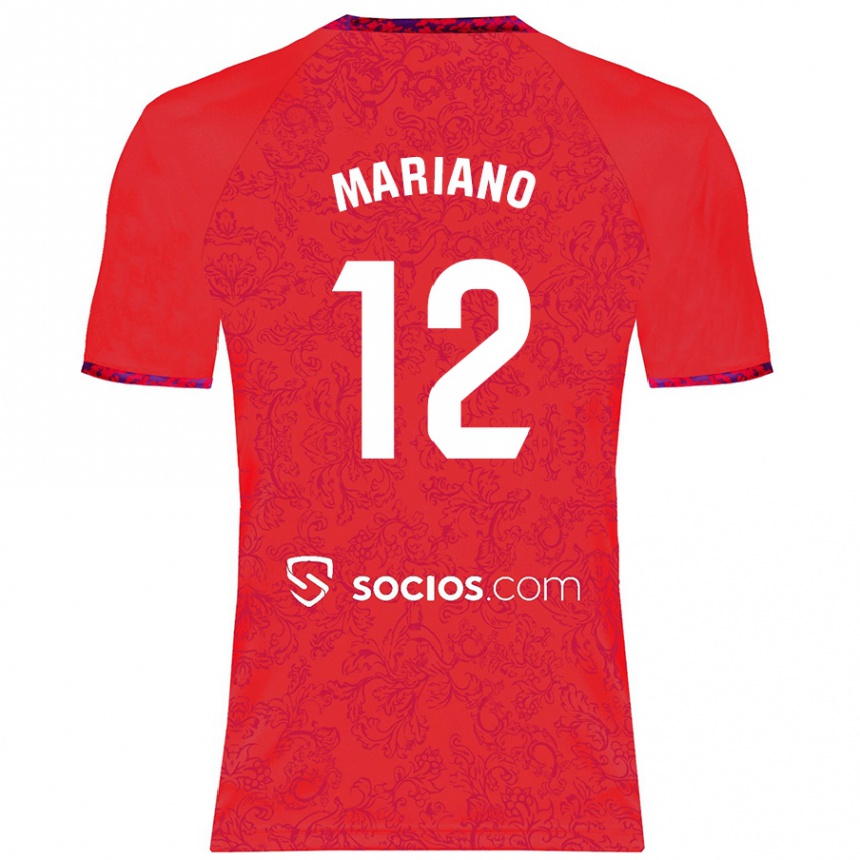 Kids Football Mariano Diaz #12 Red Away Jersey 2024/25 T-Shirt Australia