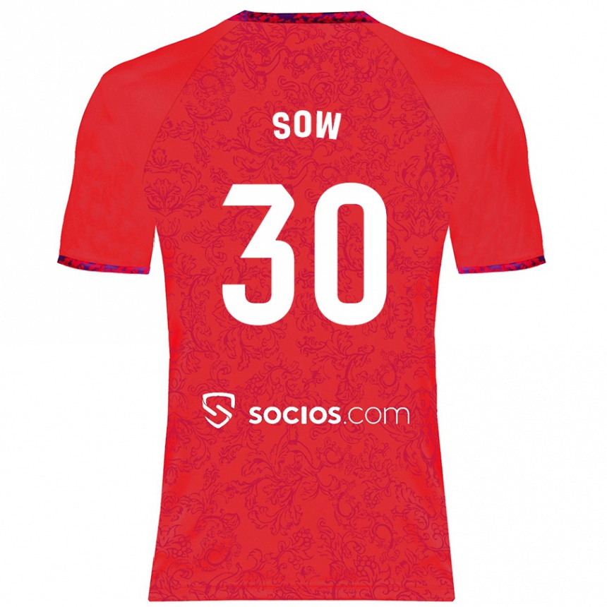 Kids Football Ibrahima Sow #30 Red Away Jersey 2024/25 T-Shirt Australia