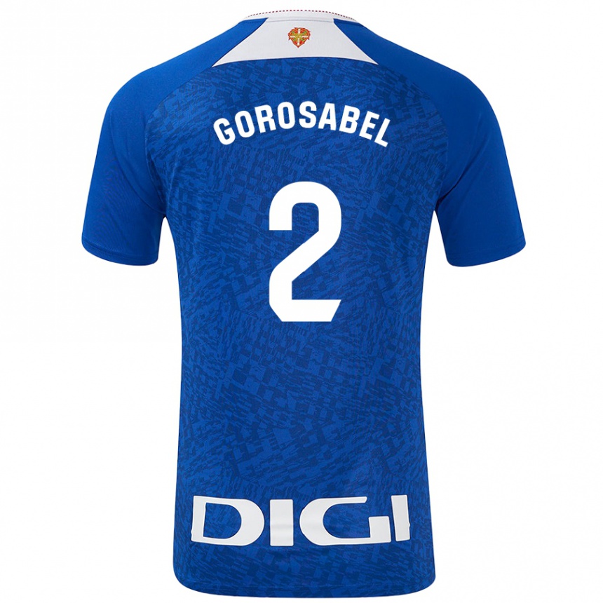 Kids Football Andoni Gorosabel #2 Royal Blue Away Jersey 2024/25 T-Shirt Australia