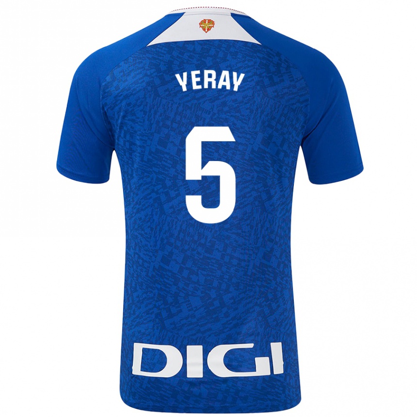 Kids Football Yeray Álvarez #5 Royal Blue Away Jersey 2024/25 T-Shirt Australia