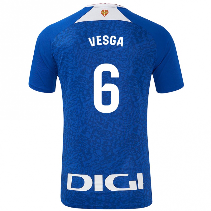 Kids Football Mikel Vesga #6 Royal Blue Away Jersey 2024/25 T-Shirt Australia