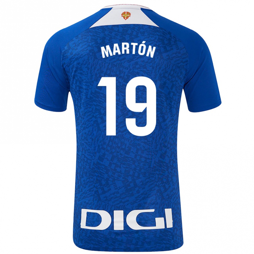 Kids Football Javier Martón #19 Royal Blue Away Jersey 2024/25 T-Shirt Australia