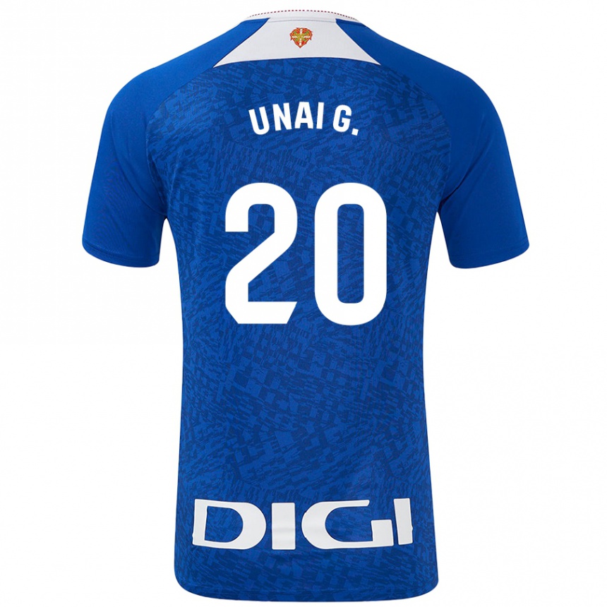 Kids Football Unai Gómez #20 Royal Blue Away Jersey 2024/25 T-Shirt Australia