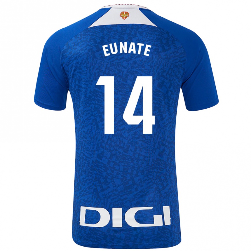 Kids Football Eunate Arraiza Otazu #14 Royal Blue Away Jersey 2024/25 T-Shirt Australia