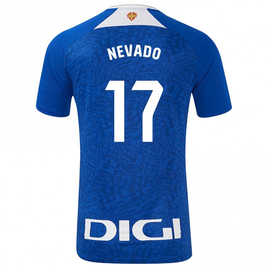 Kids Football Nerea Nevado Gómez #17 Royal Blue Away Jersey 2024/25 T-Shirt Australia