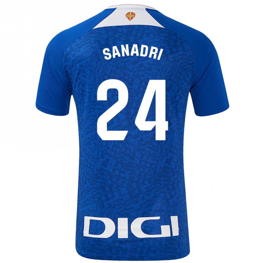 Kids Football Sanadri #24 Royal Blue Away Jersey 2024/25 T-Shirt Australia