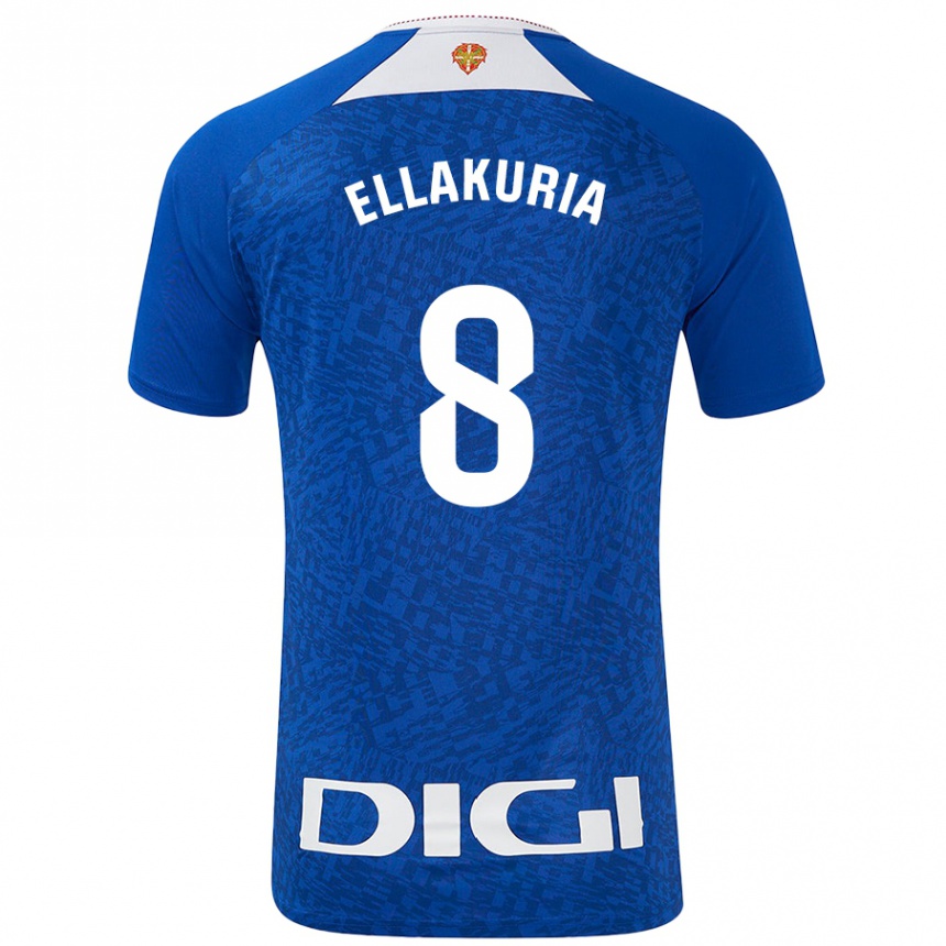 Kids Football Eneko Ellakuria #8 Royal Blue Away Jersey 2024/25 T-Shirt Australia