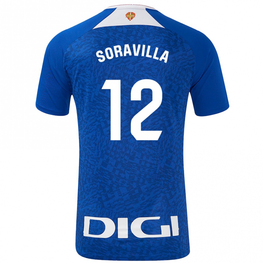 Kids Football Ander Soravilla #12 Royal Blue Away Jersey 2024/25 T-Shirt Australia