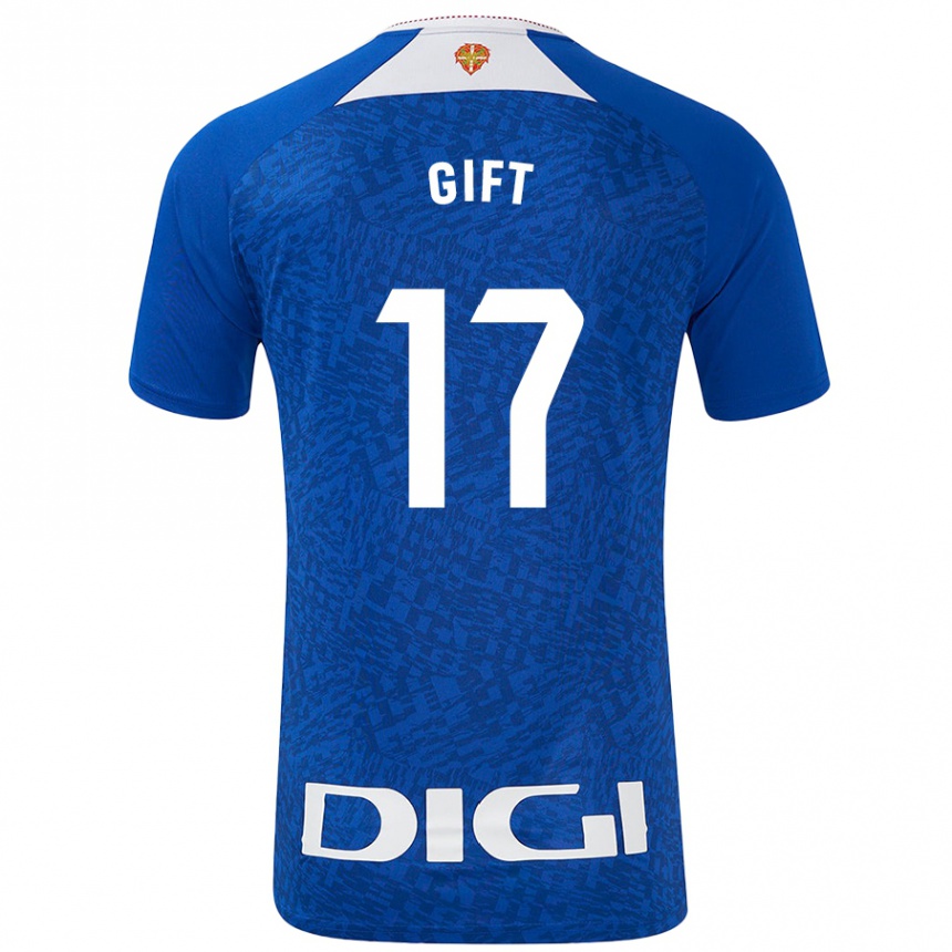 Kids Football Elijah Gift #17 Royal Blue Away Jersey 2024/25 T-Shirt Australia