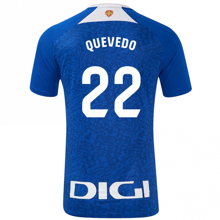 Kids Football Ugaitz Quevedo #22 Royal Blue Away Jersey 2024/25 T-Shirt Australia