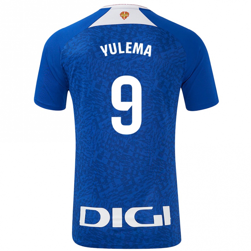 Kids Football Yulema Corres Somovilla #9 Royal Blue Away Jersey 2024/25 T-Shirt Australia