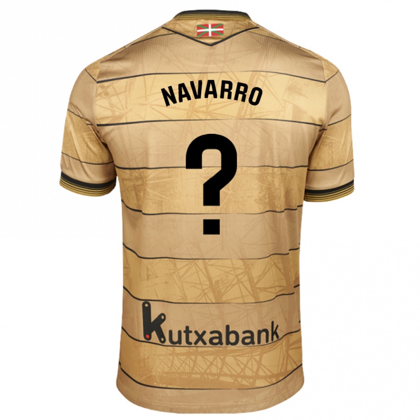 Kids Football Robert Navarro #0 Brown Away Jersey 2024/25 T-Shirt Australia