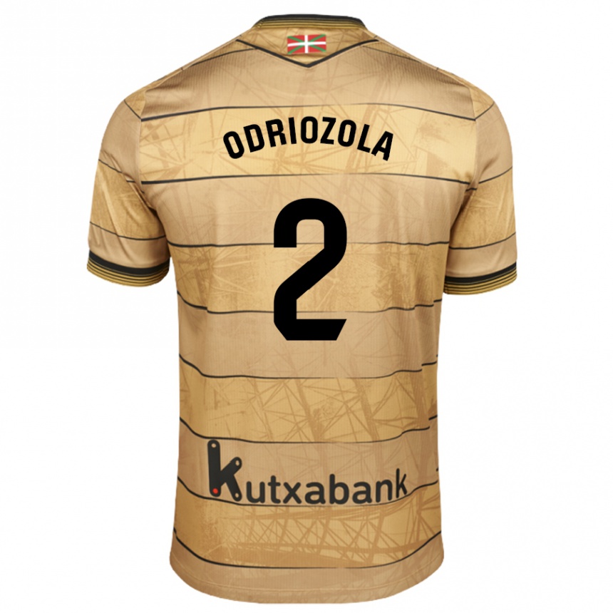 Kids Football Alvaro Odriozola #2 Brown Away Jersey 2024/25 T-Shirt Australia