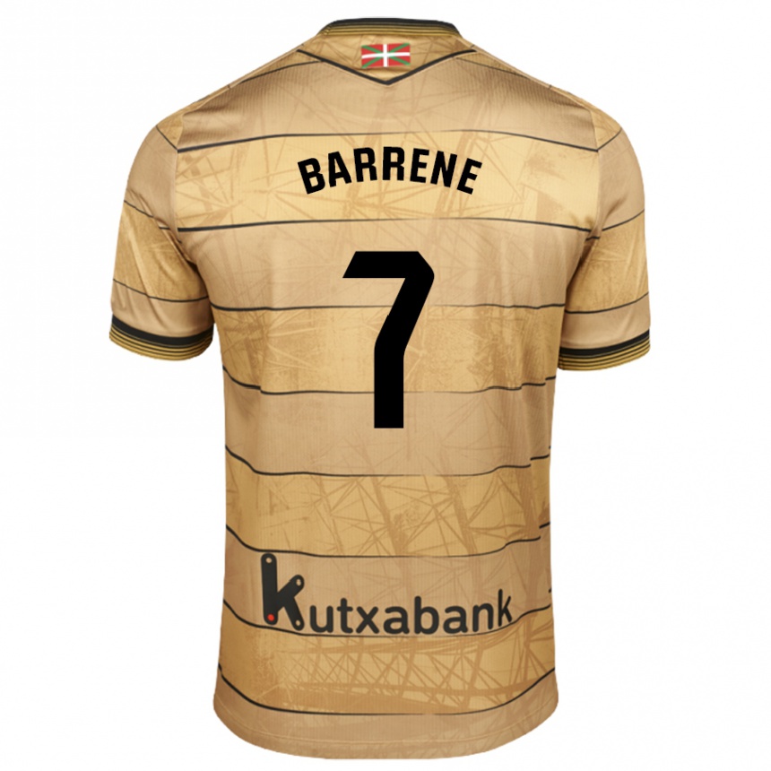 Kids Football Ander Barrene #7 Brown Away Jersey 2024/25 T-Shirt Australia