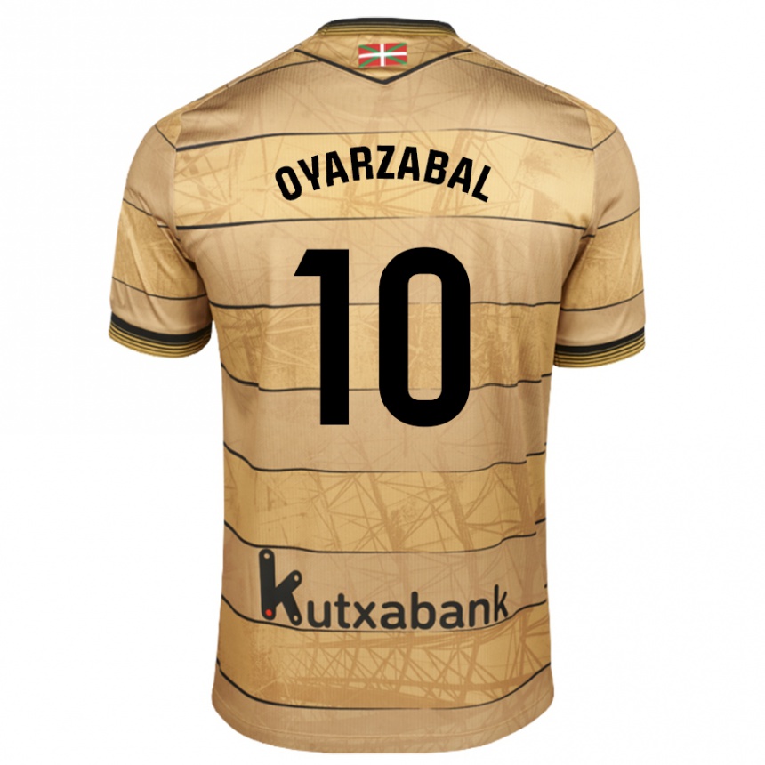 Kids Football Mikel Oyarzabal #10 Brown Away Jersey 2024/25 T-Shirt Australia