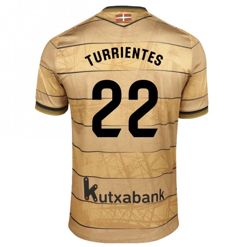 Kids Football Beñat Turrientes #22 Brown Away Jersey 2024/25 T-Shirt Australia