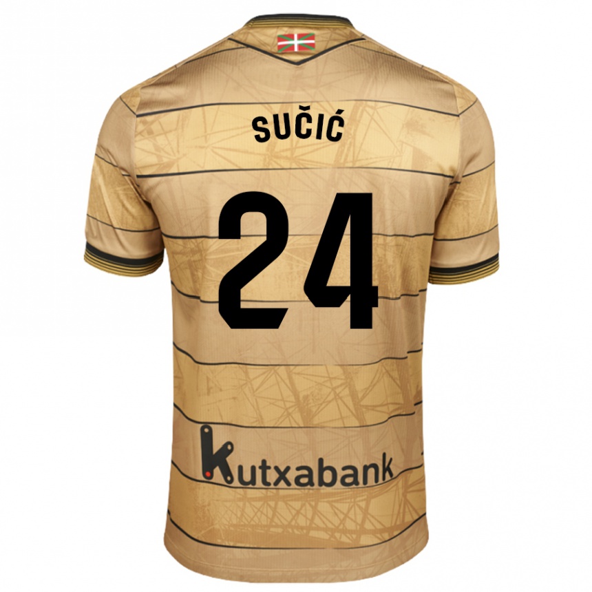 Kids Football Luka Sucic #24 Brown Away Jersey 2024/25 T-Shirt Australia