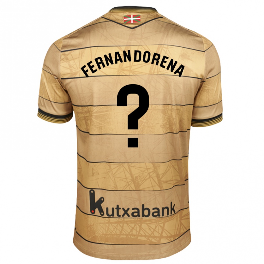 Kids Football Alex Fernandorena #0 Brown Away Jersey 2024/25 T-Shirt Australia