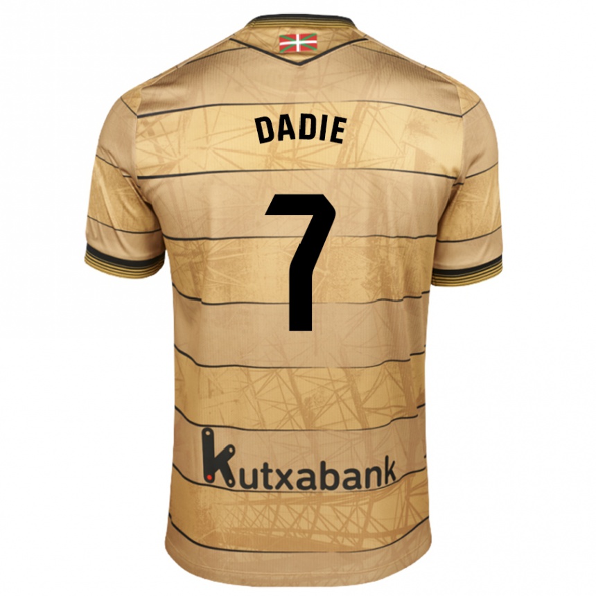 Kids Football Alberto Dadie #7 Brown Away Jersey 2024/25 T-Shirt Australia