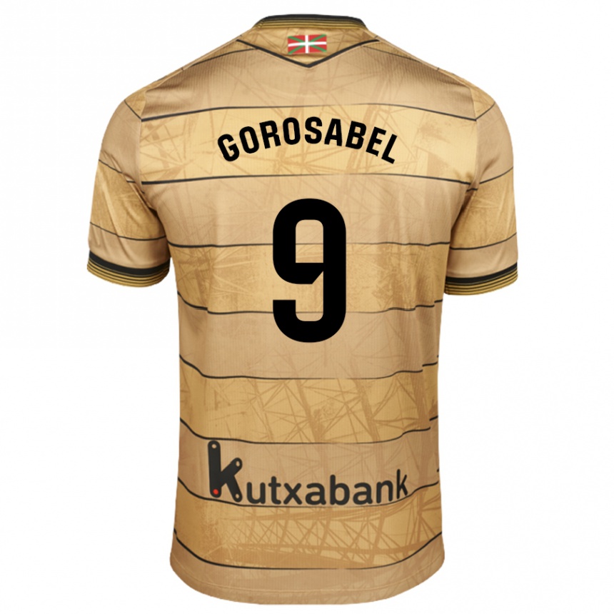 Kids Football Jakes Gorosabel #9 Brown Away Jersey 2024/25 T-Shirt Australia