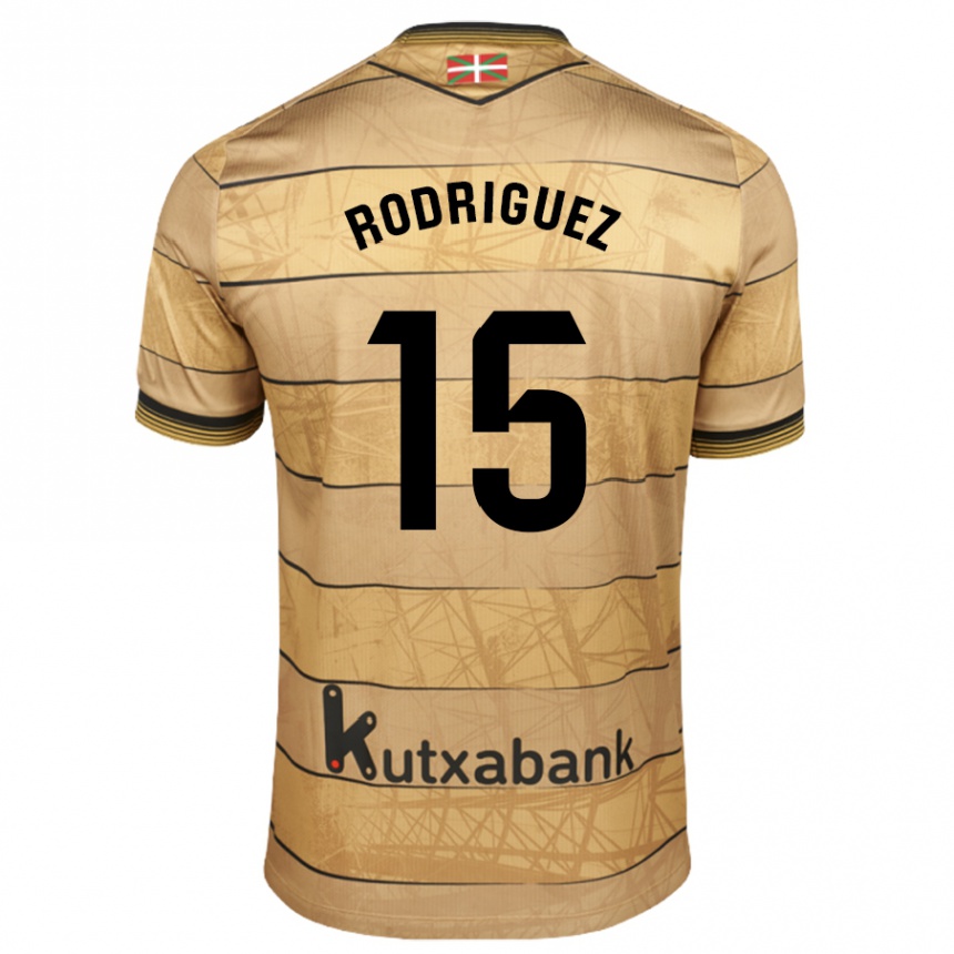 Kids Football Peru Rodríguez #15 Brown Away Jersey 2024/25 T-Shirt Australia