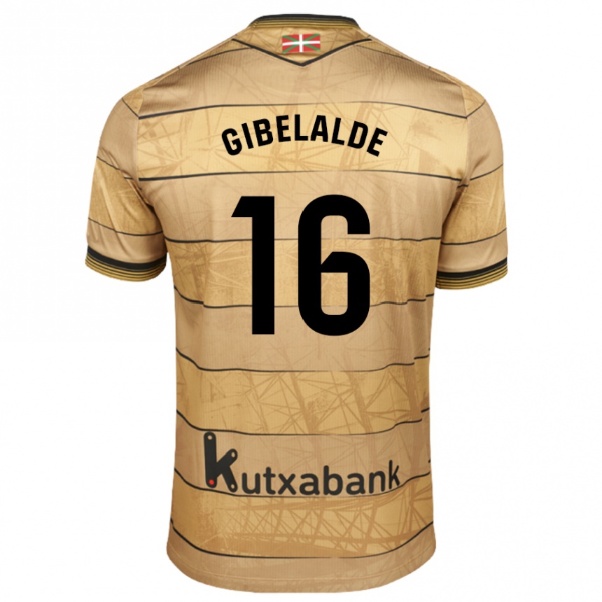 Kids Football Manex Gibelalde #16 Brown Away Jersey 2024/25 T-Shirt Australia