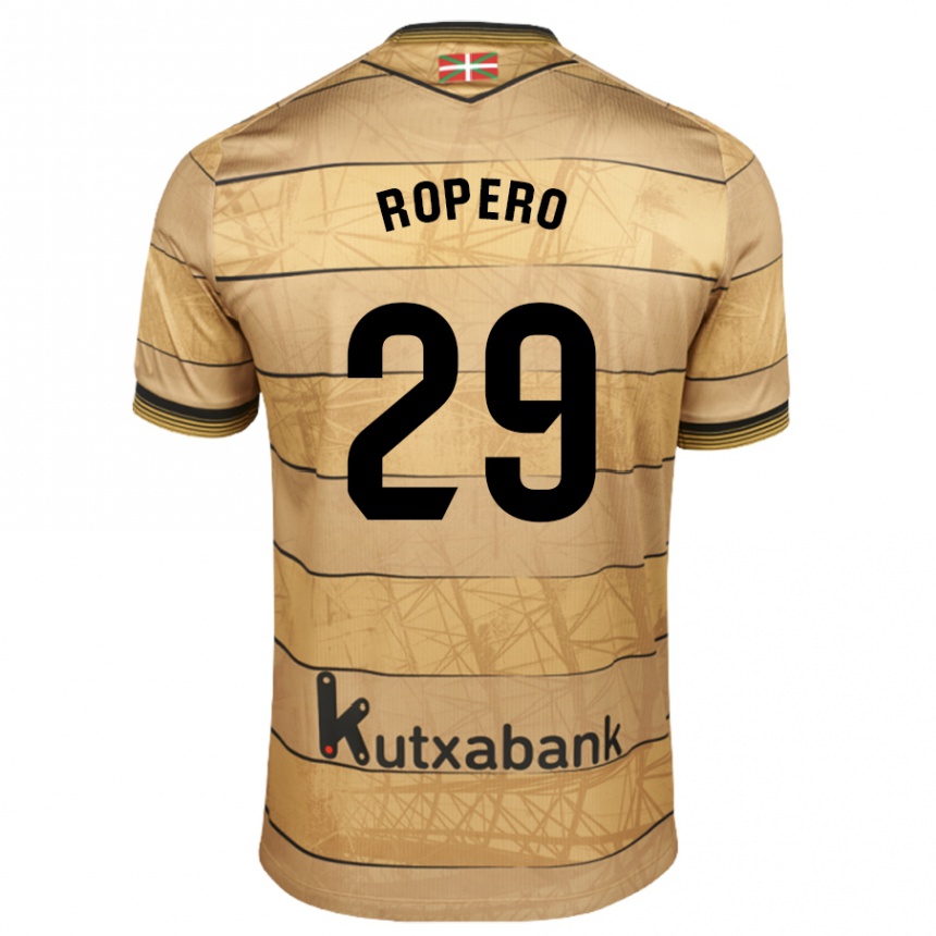 Kids Football Iker Ropero #29 Brown Away Jersey 2024/25 T-Shirt Australia