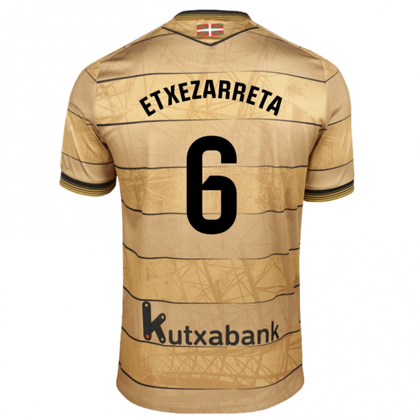 Kids Football Ane Etxezarreta Aierbe #6 Brown Away Jersey 2024/25 T-Shirt Australia