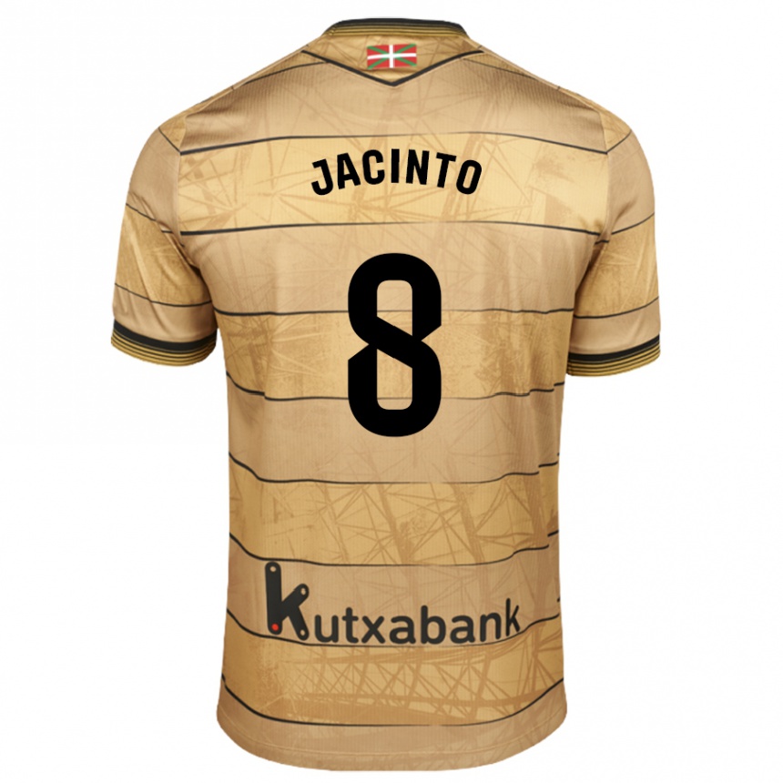 Kids Football Andreia De Jesus Jacinto #8 Brown Away Jersey 2024/25 T-Shirt Australia