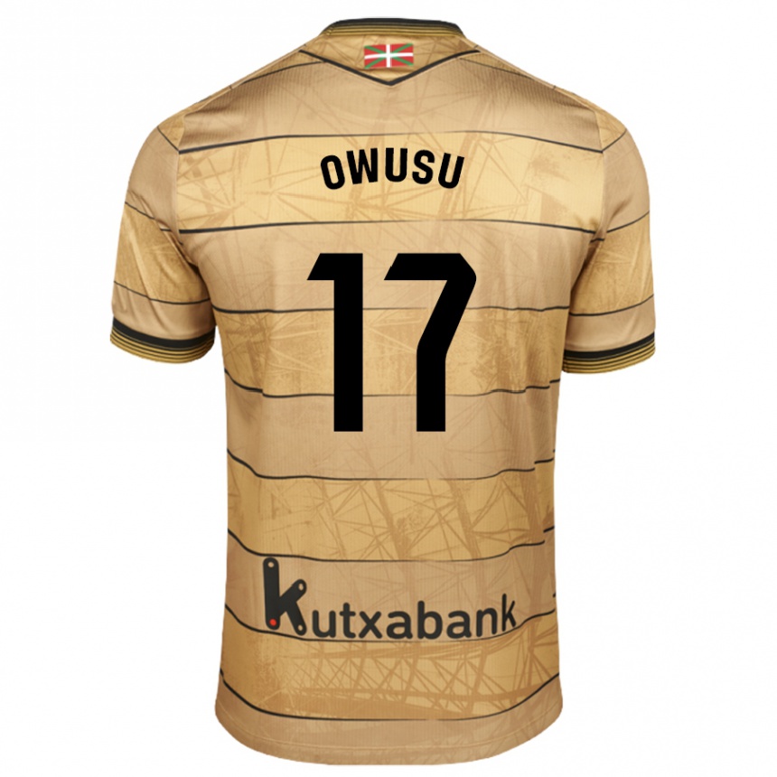 Kids Football Jacqueline Owusu #17 Brown Away Jersey 2024/25 T-Shirt Australia