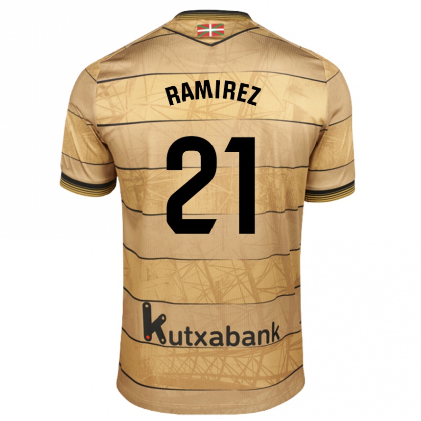 Kids Football Emma Ramírez #21 Brown Away Jersey 2024/25 T-Shirt Australia