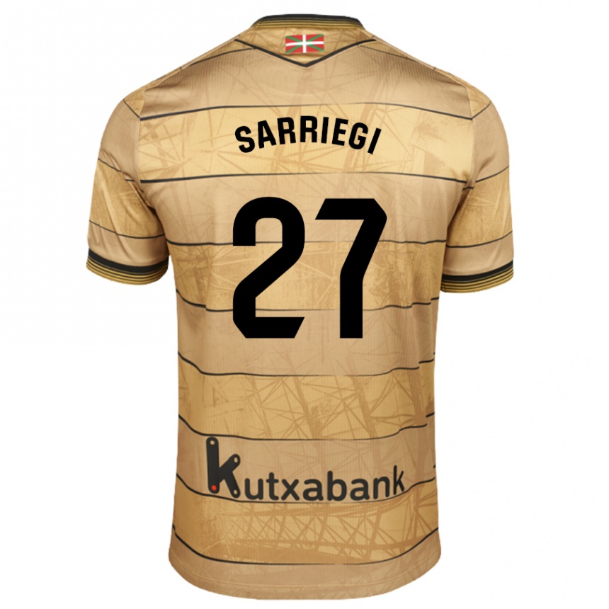 Kids Football Nora Sarriegi #27 Brown Away Jersey 2024/25 T-Shirt Australia