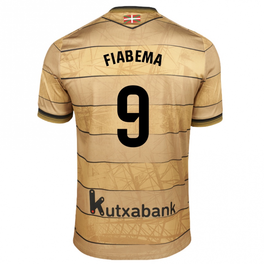 Kids Football Bryan Fiabema #9 Brown Away Jersey 2024/25 T-Shirt Australia