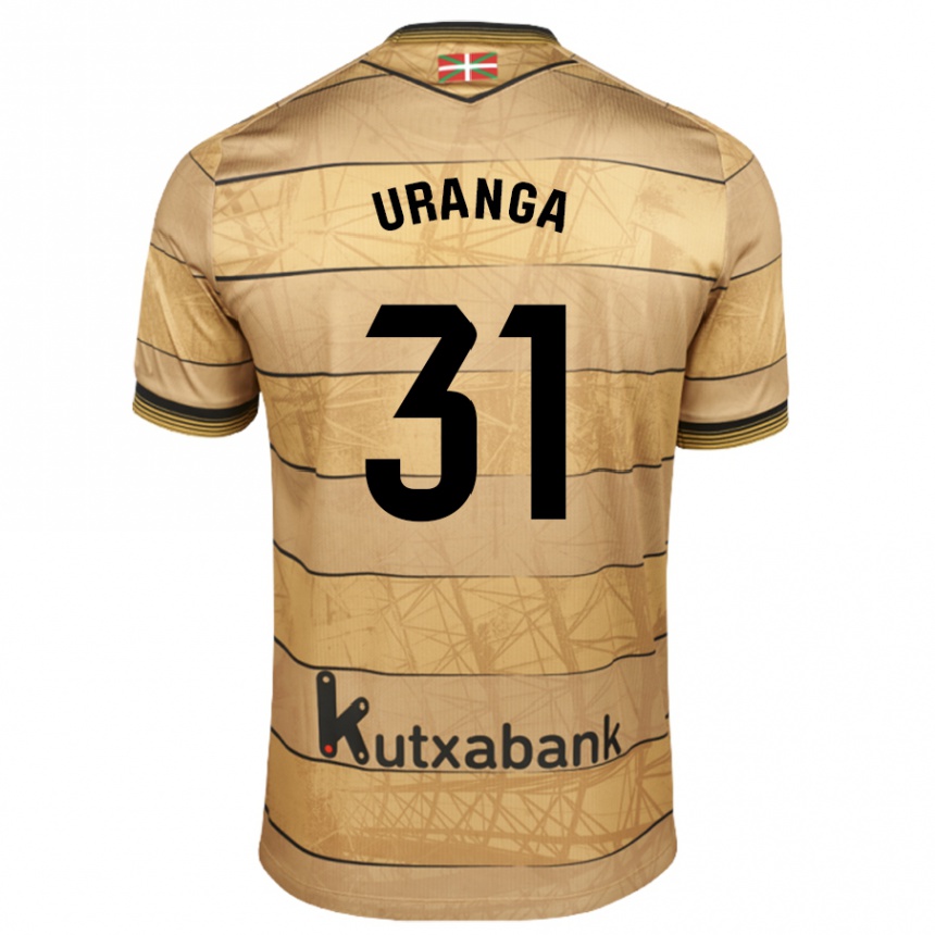 Kids Football Haizea Uranga Agirre #31 Brown Away Jersey 2024/25 T-Shirt Australia