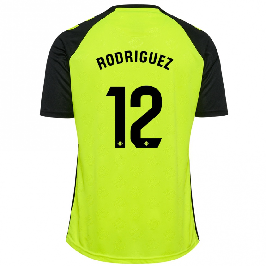 Kids Football Ricardo Rodríguez #12 Fluorescent Yellow Black Away Jersey 2024/25 T-Shirt Australia