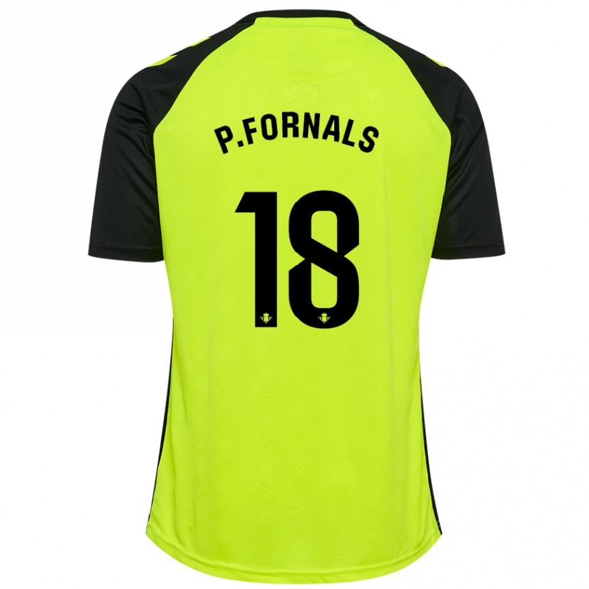 Kids Football Pablo Fornals #18 Fluorescent Yellow Black Away Jersey 2024/25 T-Shirt Australia