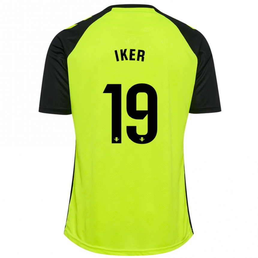 Kids Football Iker Losada #19 Fluorescent Yellow Black Away Jersey 2024/25 T-Shirt Australia