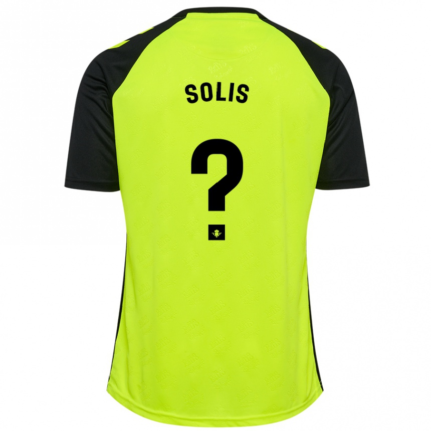 Kids Football Marcos Solís #0 Fluorescent Yellow Black Away Jersey 2024/25 T-Shirt Australia