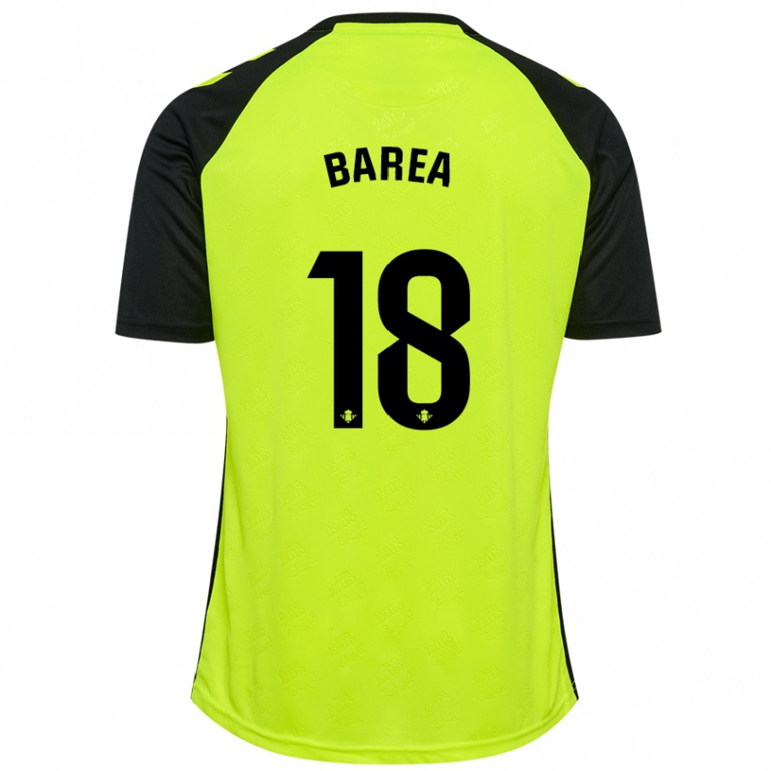 Kids Football Ismael Barea #18 Fluorescent Yellow Black Away Jersey 2024/25 T-Shirt Australia