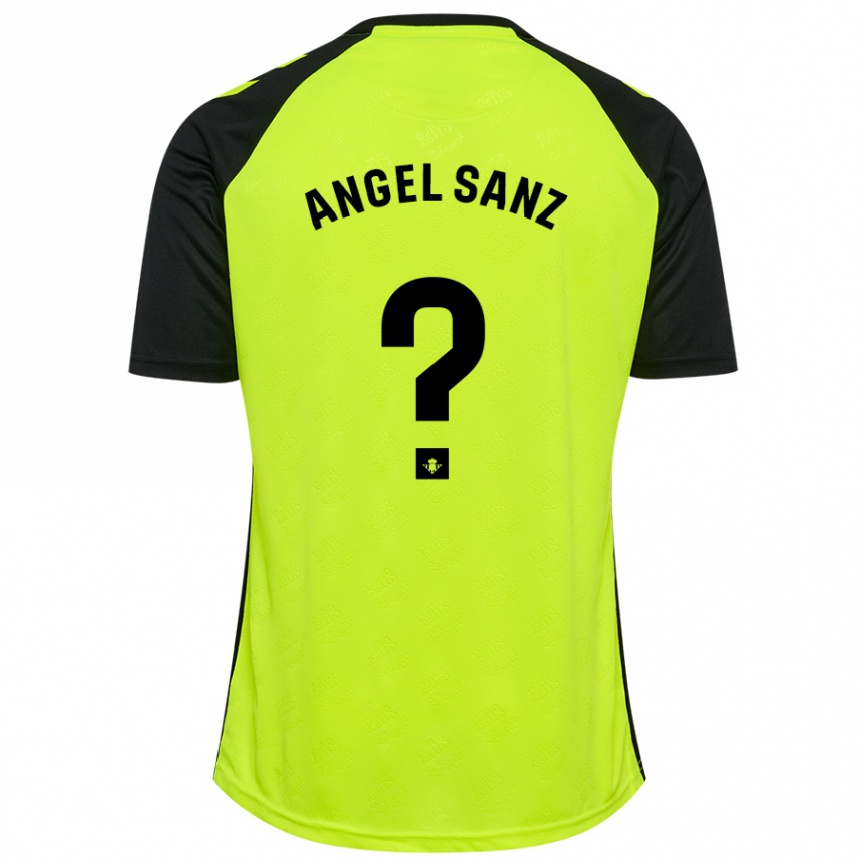 Kids Football Miguel Ángel Sanz #0 Fluorescent Yellow Black Away Jersey 2024/25 T-Shirt Australia