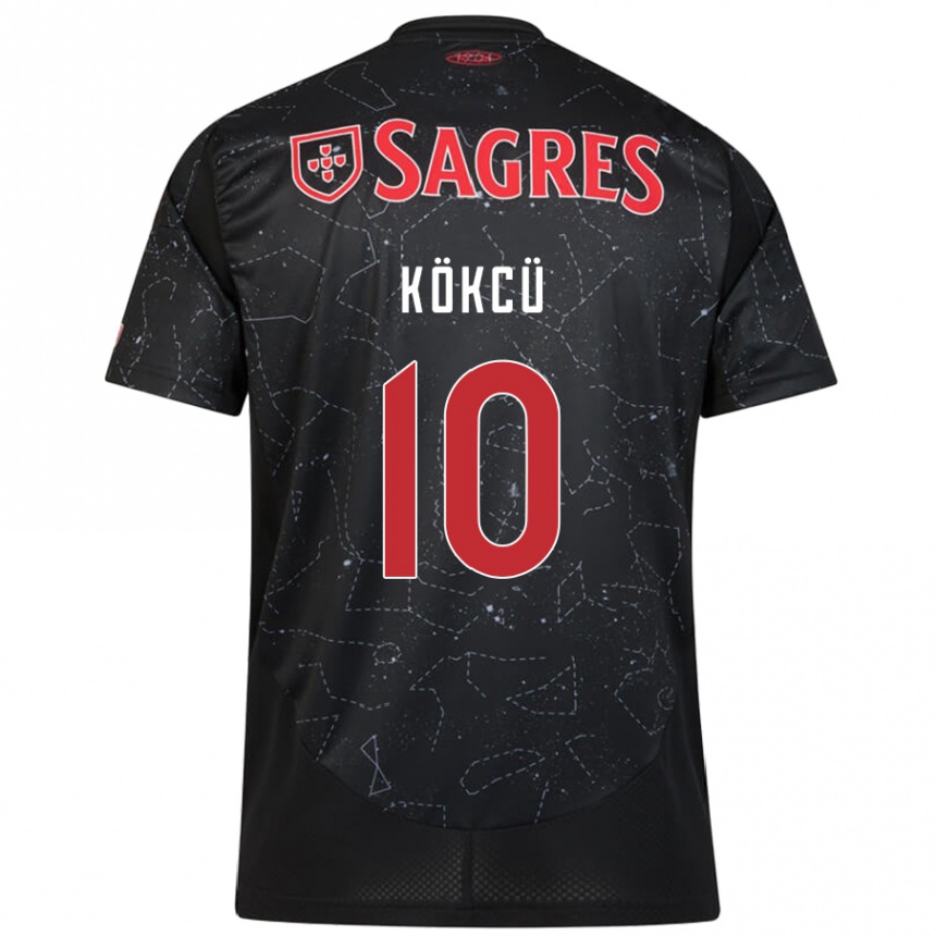 Kids Football Orkun Kökcü #10 Black Red Away Jersey 2024/25 T-Shirt Australia