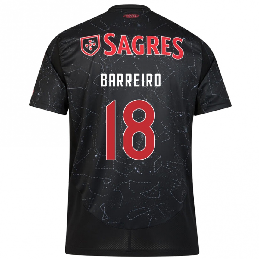 Kids Football Leandro Barreiro #18 Black Red Away Jersey 2024/25 T-Shirt Australia