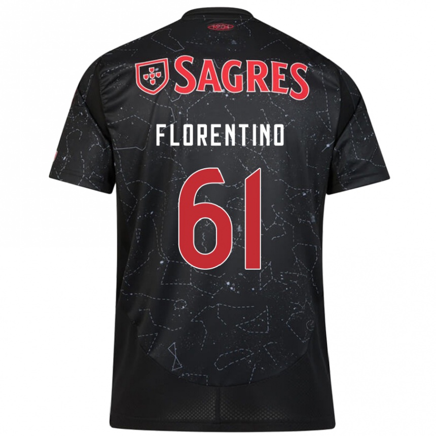 Kids Football Florentino #61 Black Red Away Jersey 2024/25 T-Shirt Australia