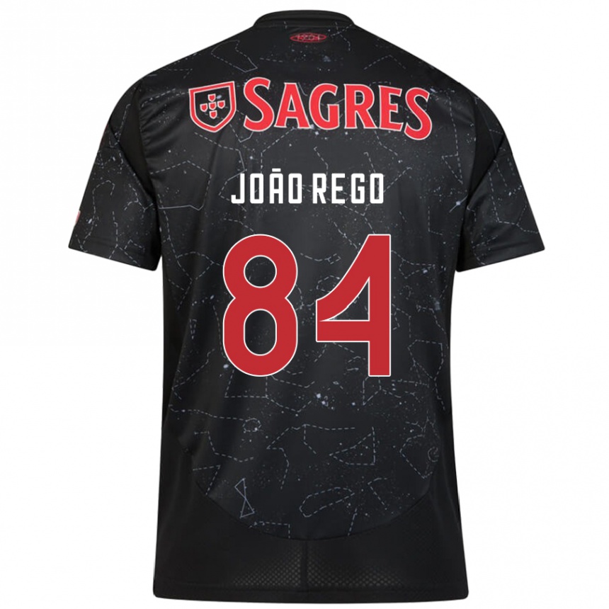 Kids Football João Rêgo #84 Black Red Away Jersey 2024/25 T-Shirt Australia