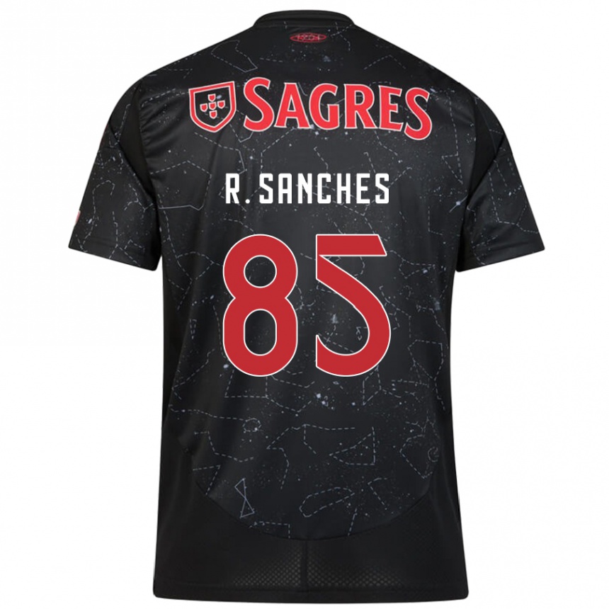 Kids Football Renato Sanches #85 Black Red Away Jersey 2024/25 T-Shirt Australia