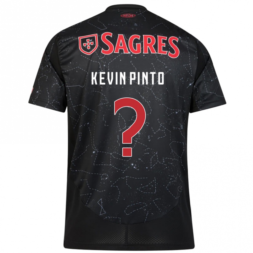 Kids Football Kevin Pinto #0 Black Red Away Jersey 2024/25 T-Shirt Australia